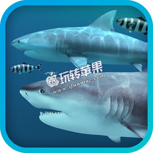 Sharks 3D 2.1 for Mac 破解版下载 – 逼真的3D海底鲨鱼动态桌面